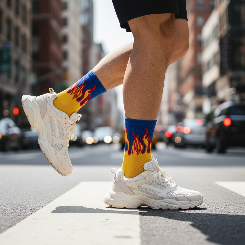 Fire No-Snow - Yellow/Blue- Red Flames