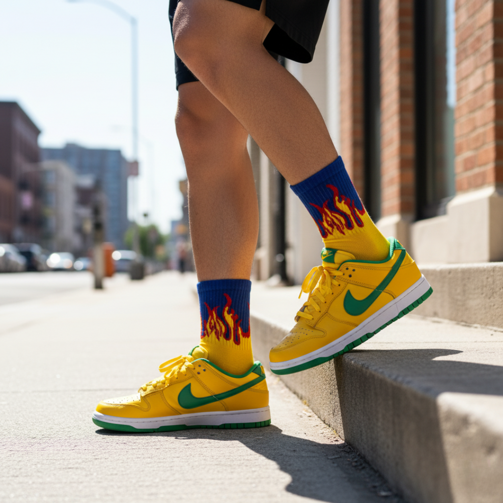 Fire No-Snow - Yellow/Blue- Red Flames