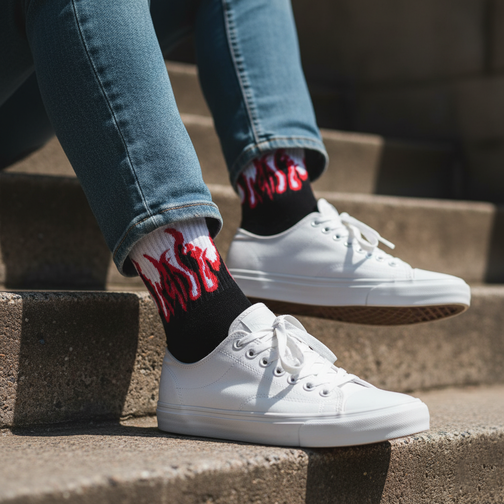 Fire Edition - Black, White, and Red Flames