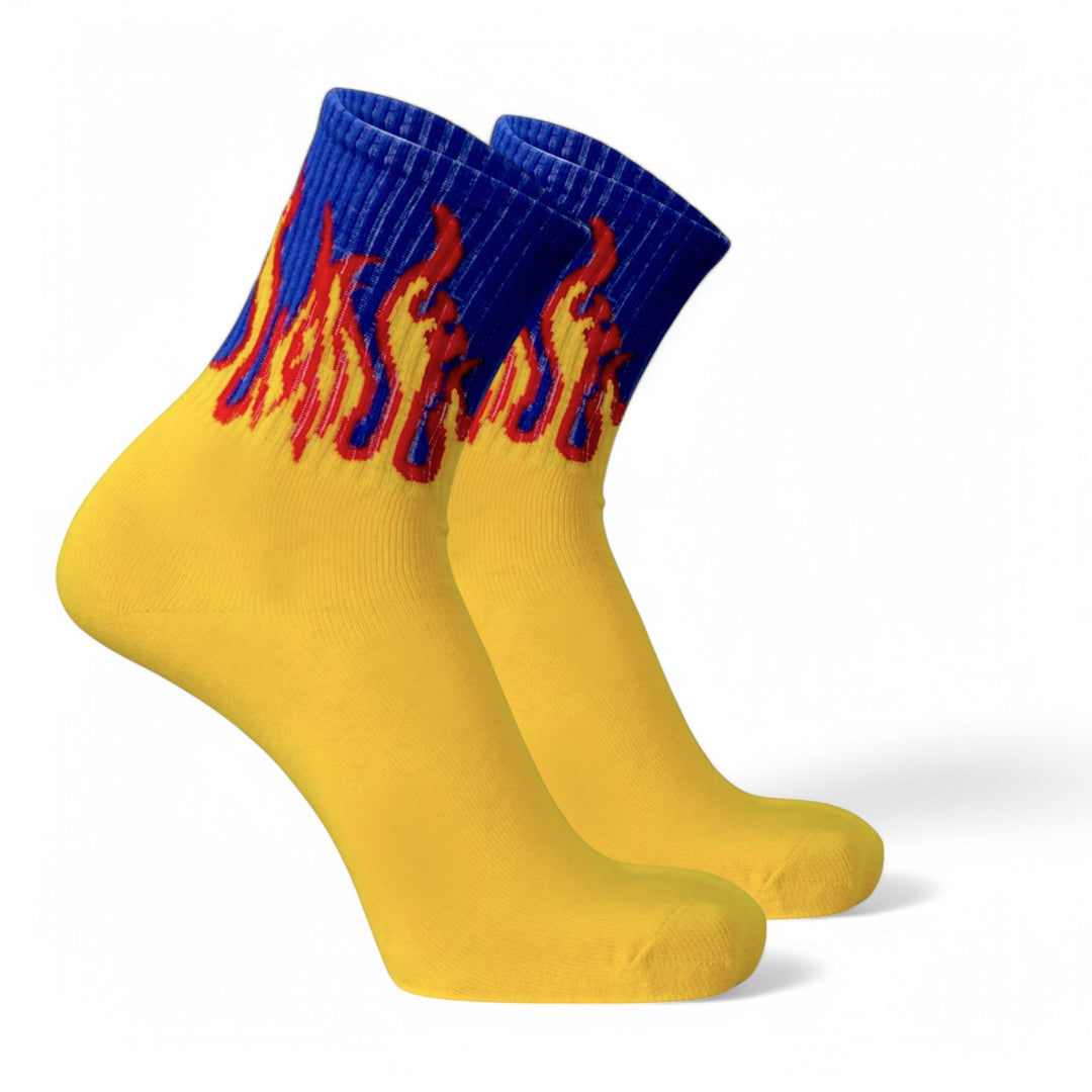 Fire No-Snow - Yellow/Blue- Red Flames