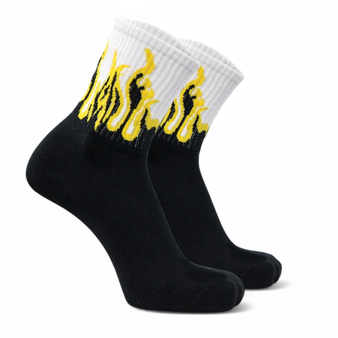Fire Edition - Black, White, and Yellow Flames